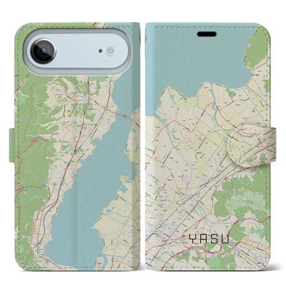 【野洲（滋賀県）】地図柄iPhoneケース（手帳タイプ）