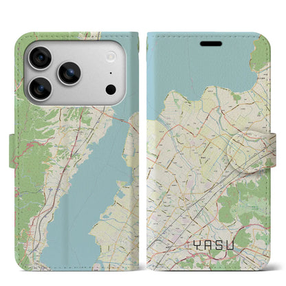 【野洲（滋賀県）】地図柄iPhoneケース（手帳タイプ）