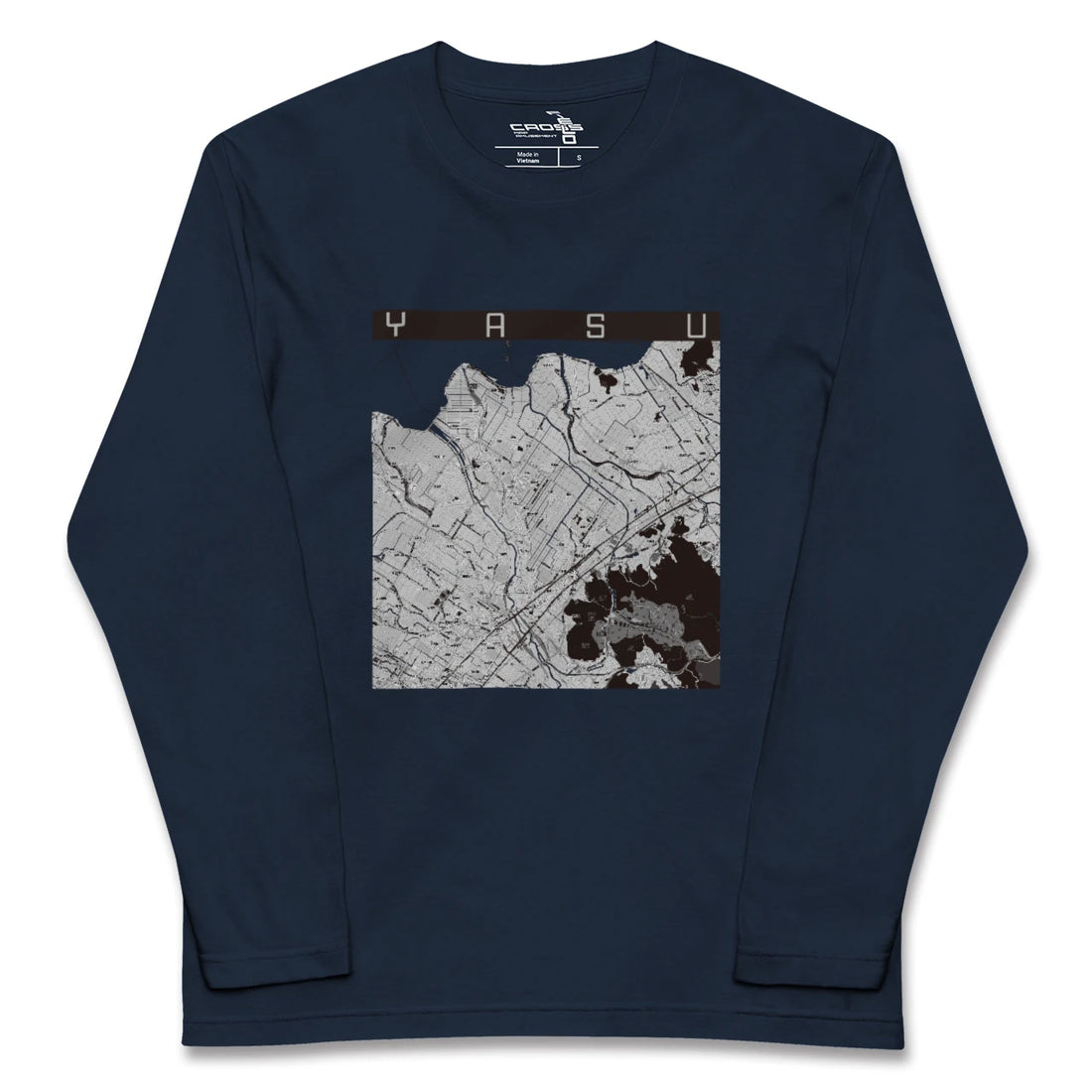 【野洲（滋賀県）】地図柄ロングスリーブTシャツ