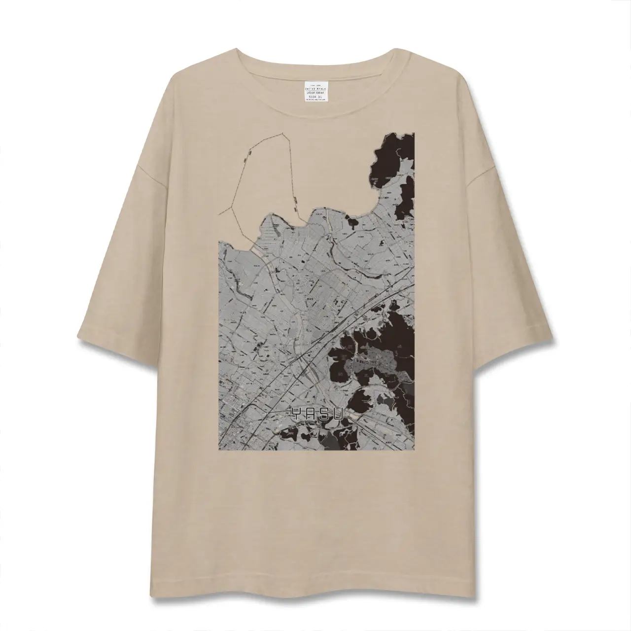 【野洲（滋賀県）】地図柄ビッグシルエットTシャツ