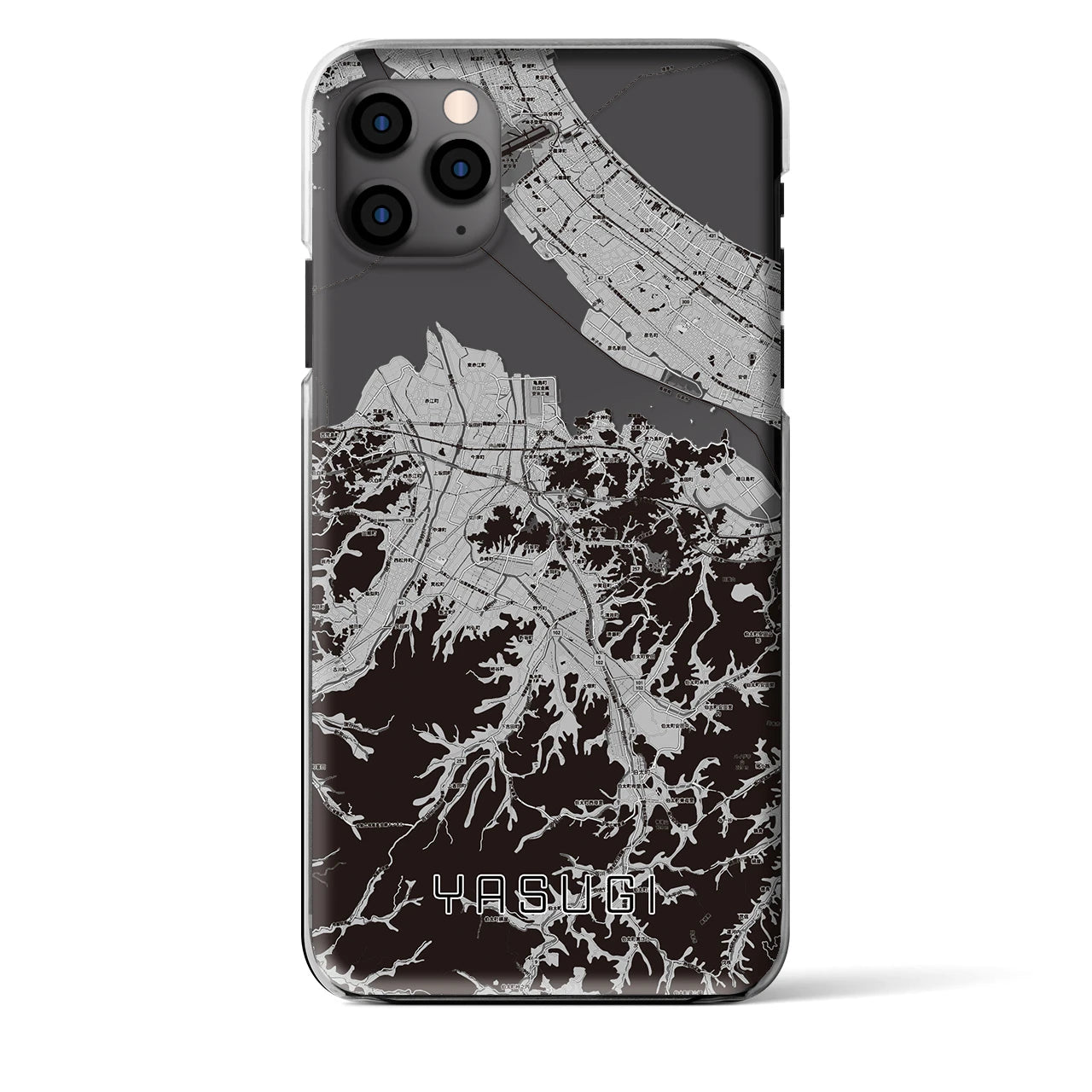 【安来（島根県）】地図柄iPhoneケース（クリアタイプ）