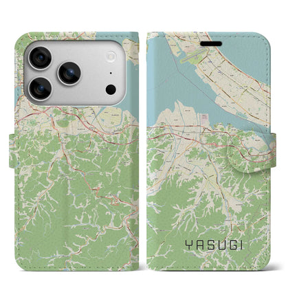 【安来（島根県）】地図柄iPhoneケース（手帳タイプ）