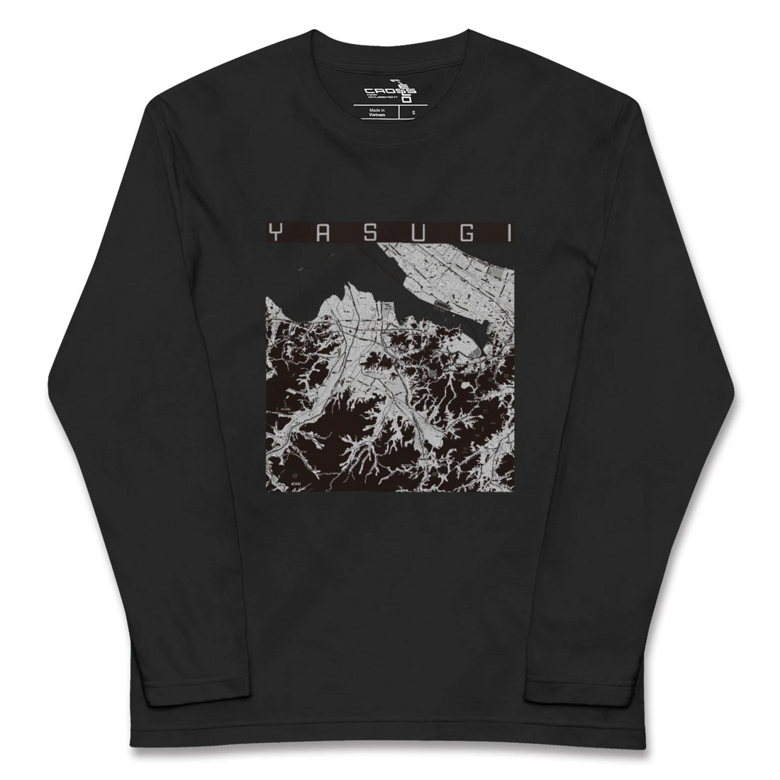 【安来（島根県）】地図柄ロングスリーブTシャツ