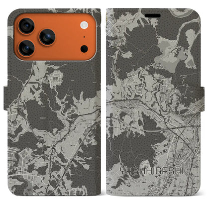 【安東（広島県）】地図柄iPhoneケース（手帳タイプ）