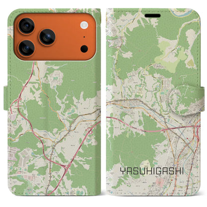 【安東（広島県）】地図柄iPhoneケース（手帳タイプ）