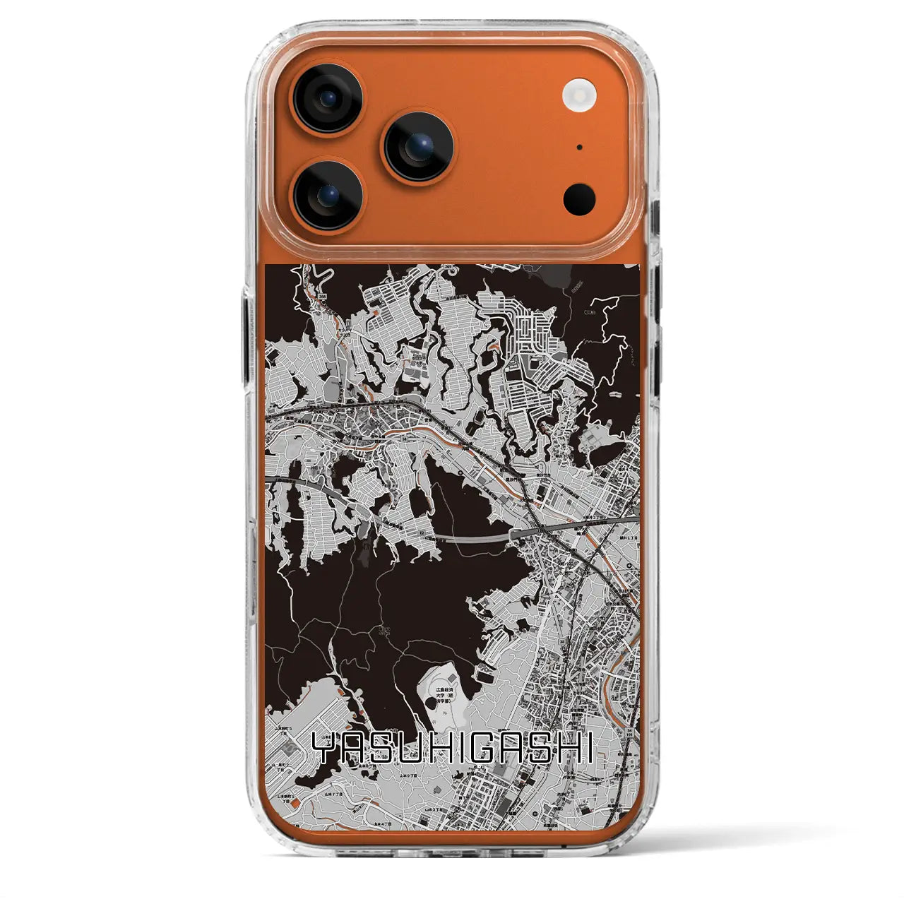 【安東（広島県）】地図柄iPhoneケース（MagSafeタイプ）