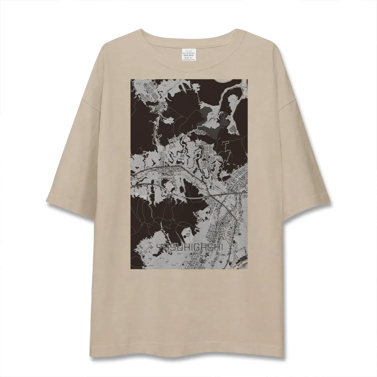 【安東（広島県）】地図柄ビッグシルエットTシャツ