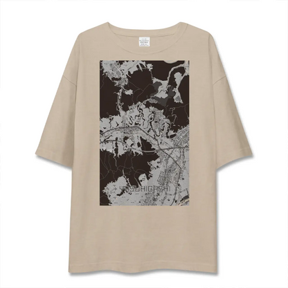 【安東（広島県）】地図柄ビッグシルエットTシャツ