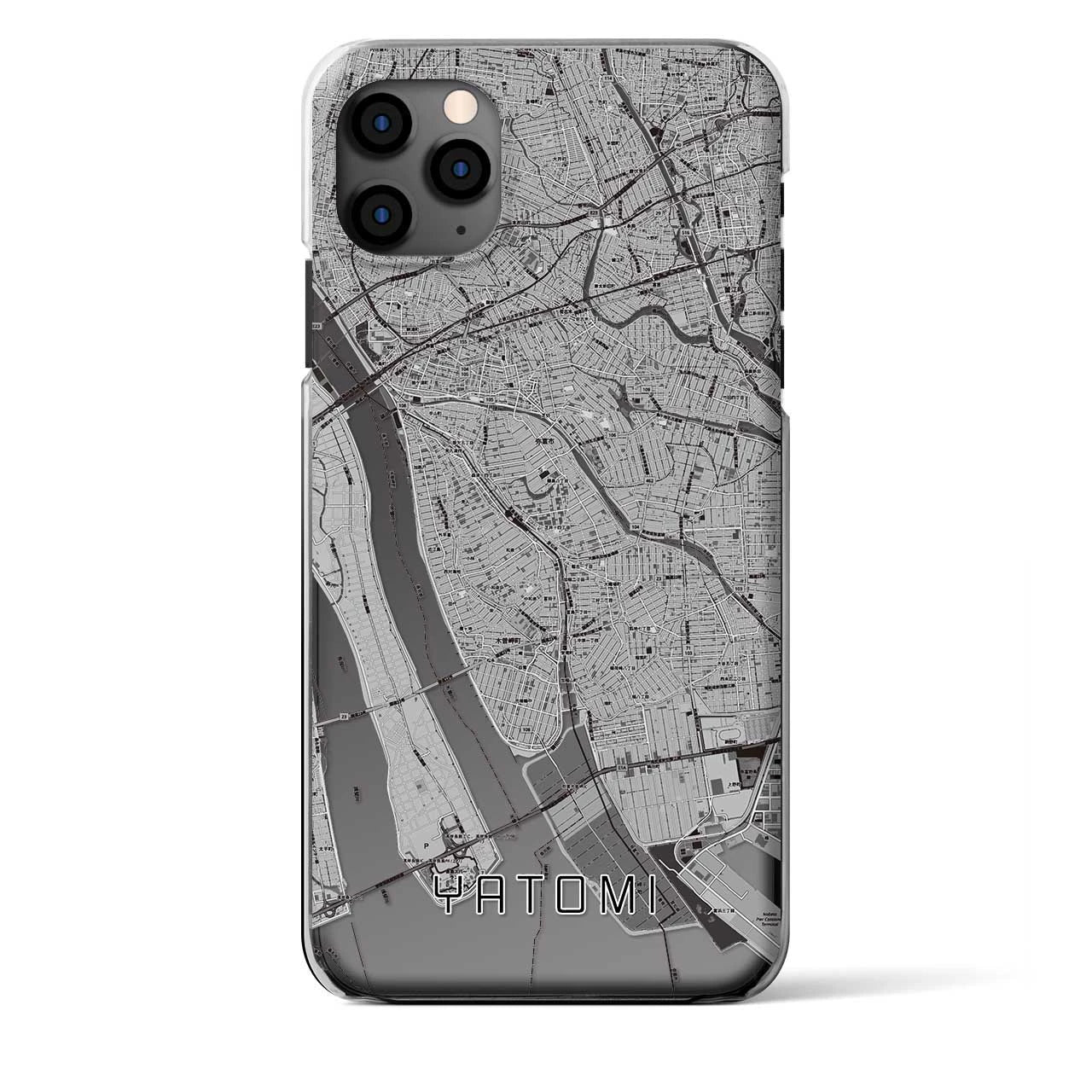 【弥富（愛知県）】地図柄iPhoneケース（クリアタイプ）