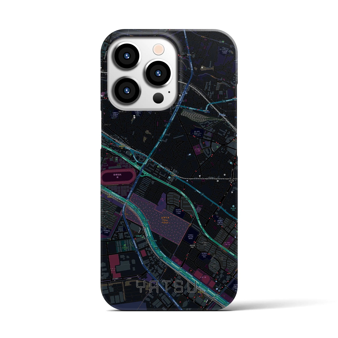 【谷津（千葉県）】地図柄iPhoneケース（バックカバータイプ）