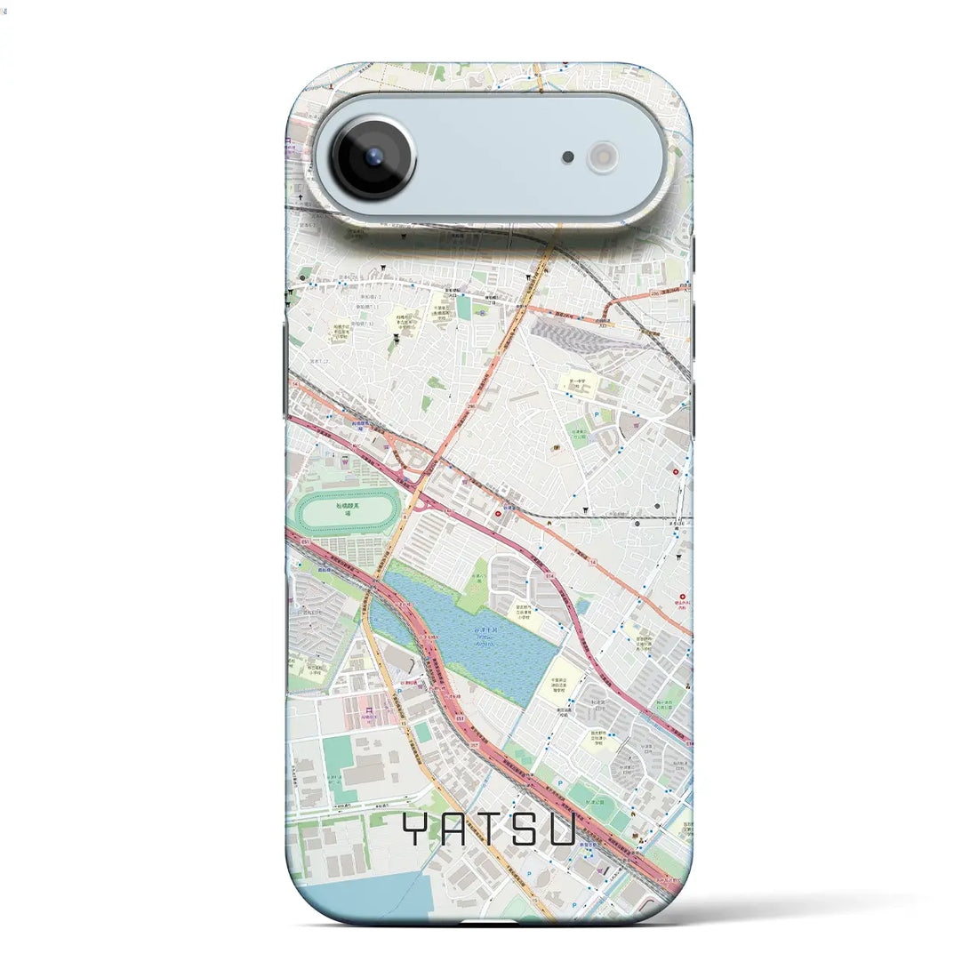 【谷津（千葉県）】地図柄iPhoneケース（バックカバータイプ）ナチュラル・iPhone 17 Pro Max 用