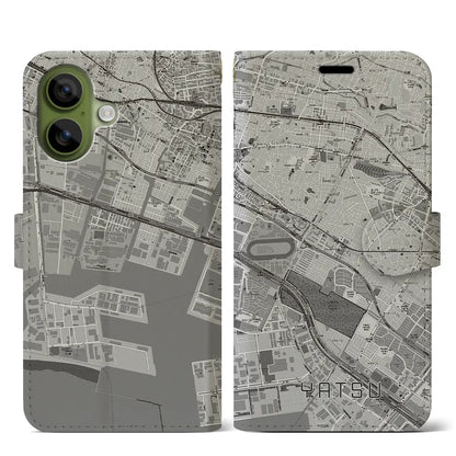 【谷津（千葉県）】地図柄iPhoneケース（手帳タイプ）