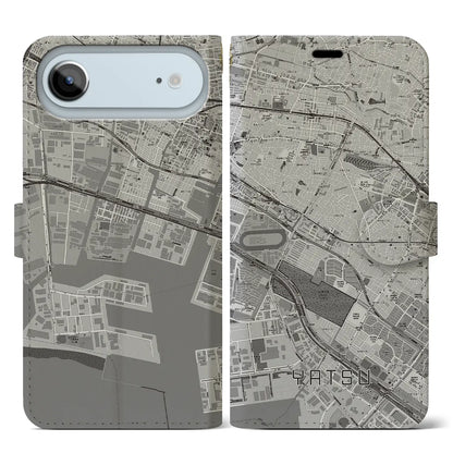 【谷津（千葉県）】地図柄iPhoneケース（手帳タイプ）