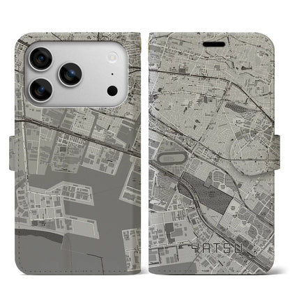 【谷津（千葉県）】地図柄iPhoneケース（手帳タイプ）