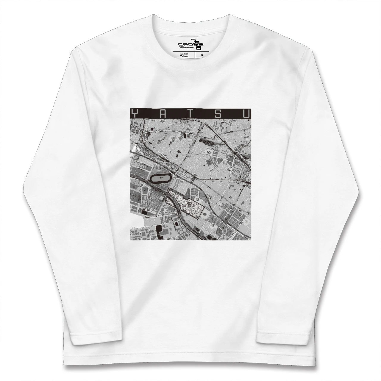 【谷津（千葉県）】地図柄ロングスリーブTシャツ