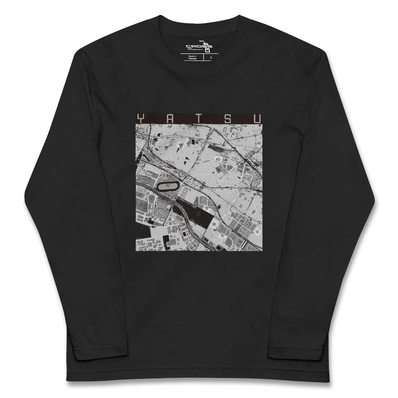 【谷津（千葉県）】地図柄ロングスリーブTシャツ