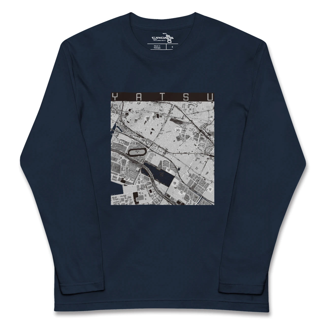 【谷津（千葉県）】地図柄ロングスリーブTシャツ