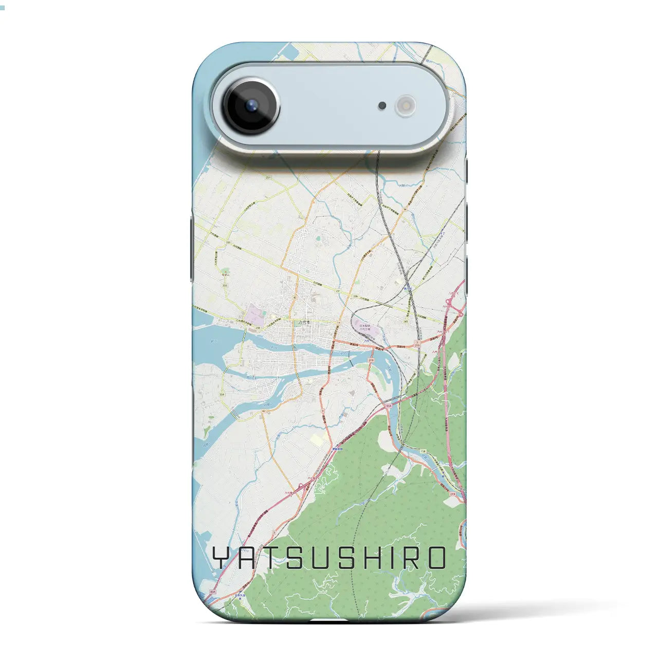 【八代（熊本県）】地図柄iPhoneケース（バックカバータイプ）