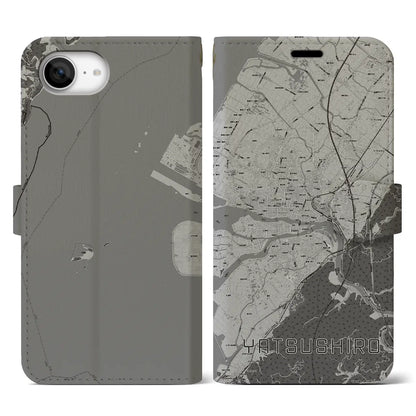 【八代（熊本県）】地図柄iPhoneケース（手帳タイプ）