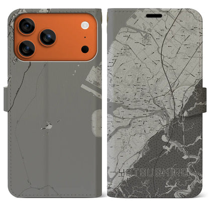 【八代（熊本県）】地図柄iPhoneケース（手帳タイプ）