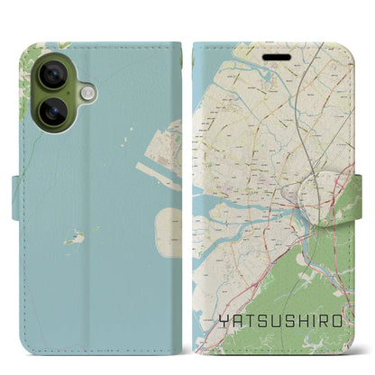 【八代（熊本県）】地図柄iPhoneケース（手帳タイプ）