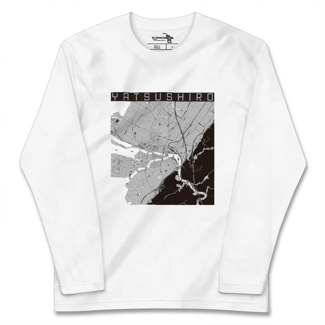 【八代(熊本県)】地図柄ロングスリーブTシャツ