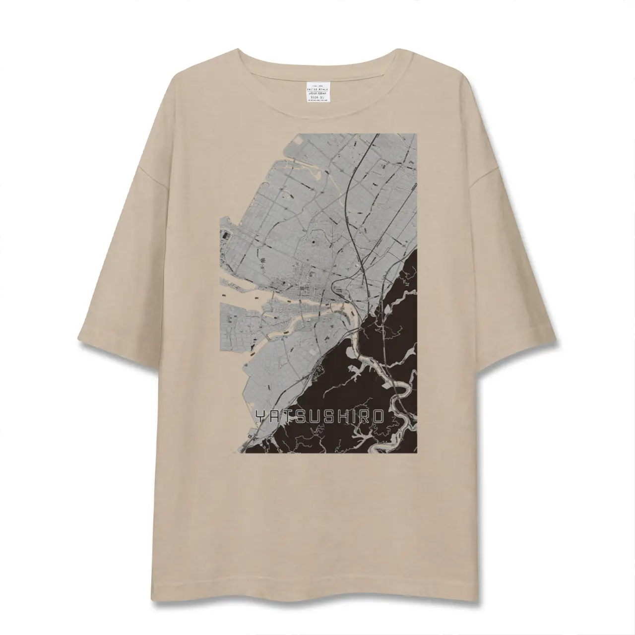 【八代（熊本県）】地図柄ビッグシルエットTシャツ