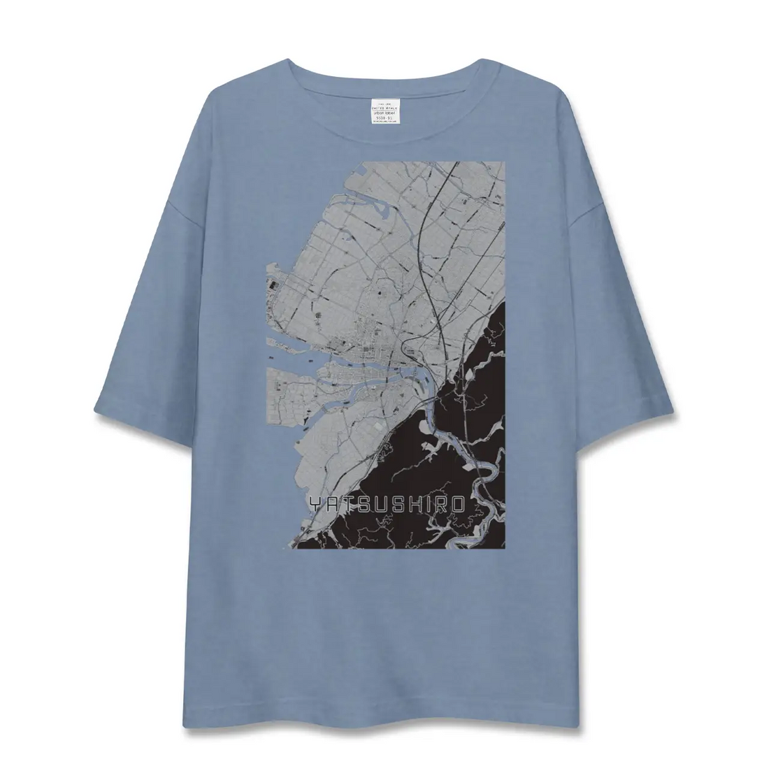 【八代（熊本県）】地図柄ビッグシルエットTシャツ