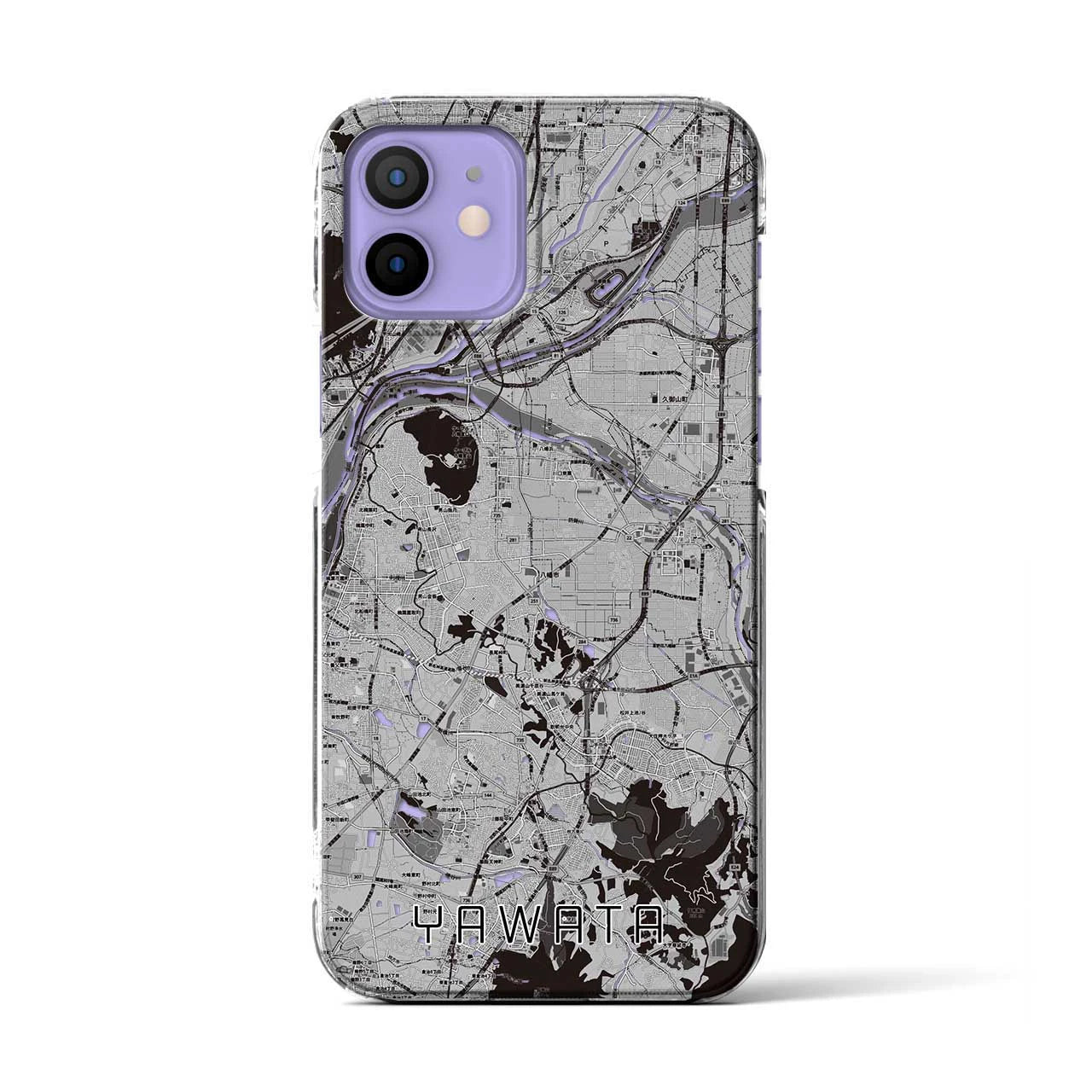 【八幡（京都府）】地図柄iPhoneケース（クリアタイプ）