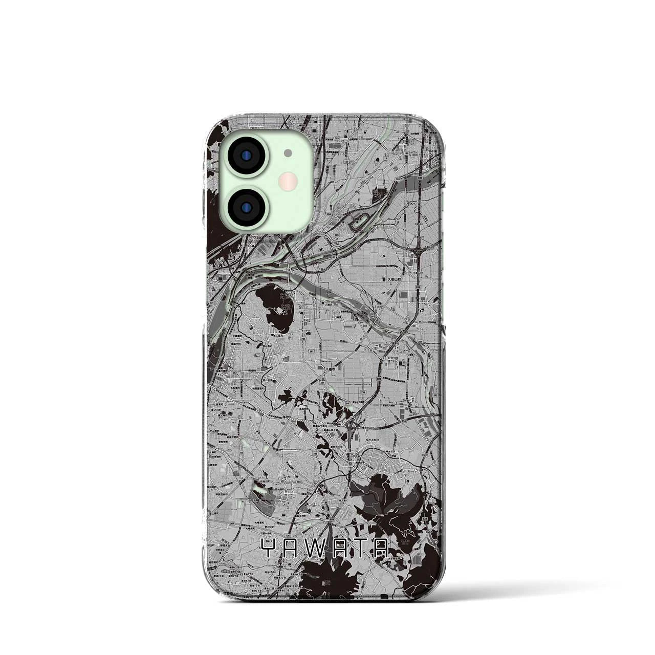 【八幡（京都府）】地図柄iPhoneケース（クリアタイプ）