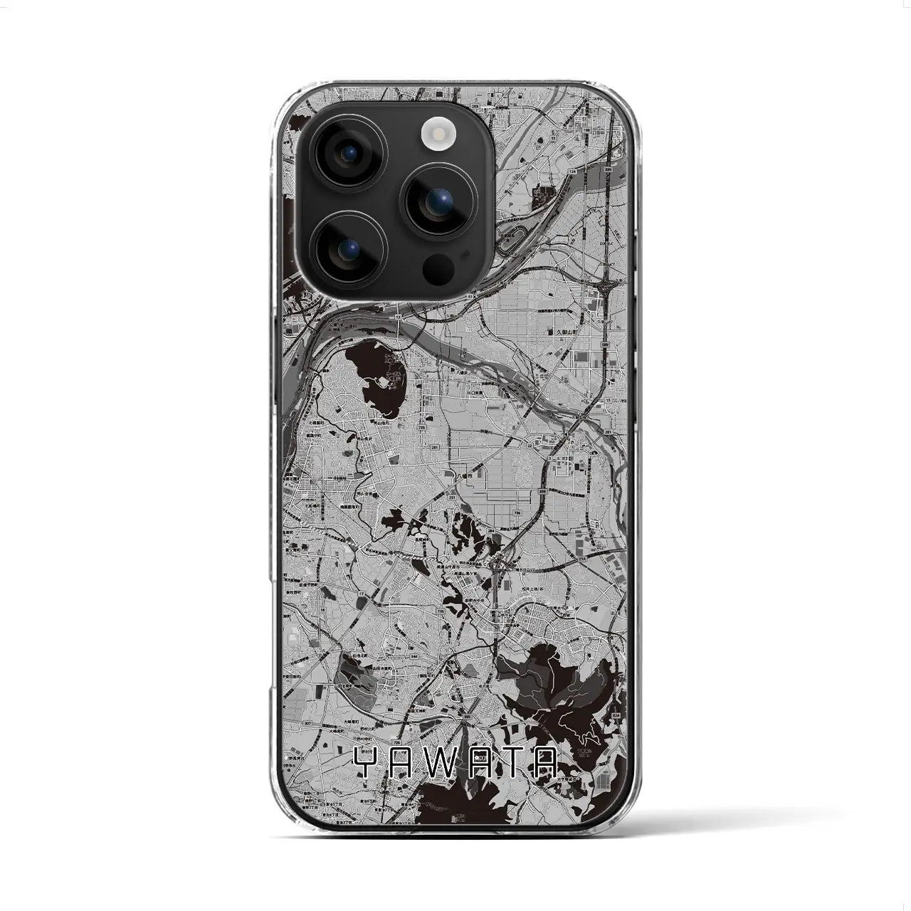 【八幡（京都府）】地図柄iPhoneケース（クリアタイプ）