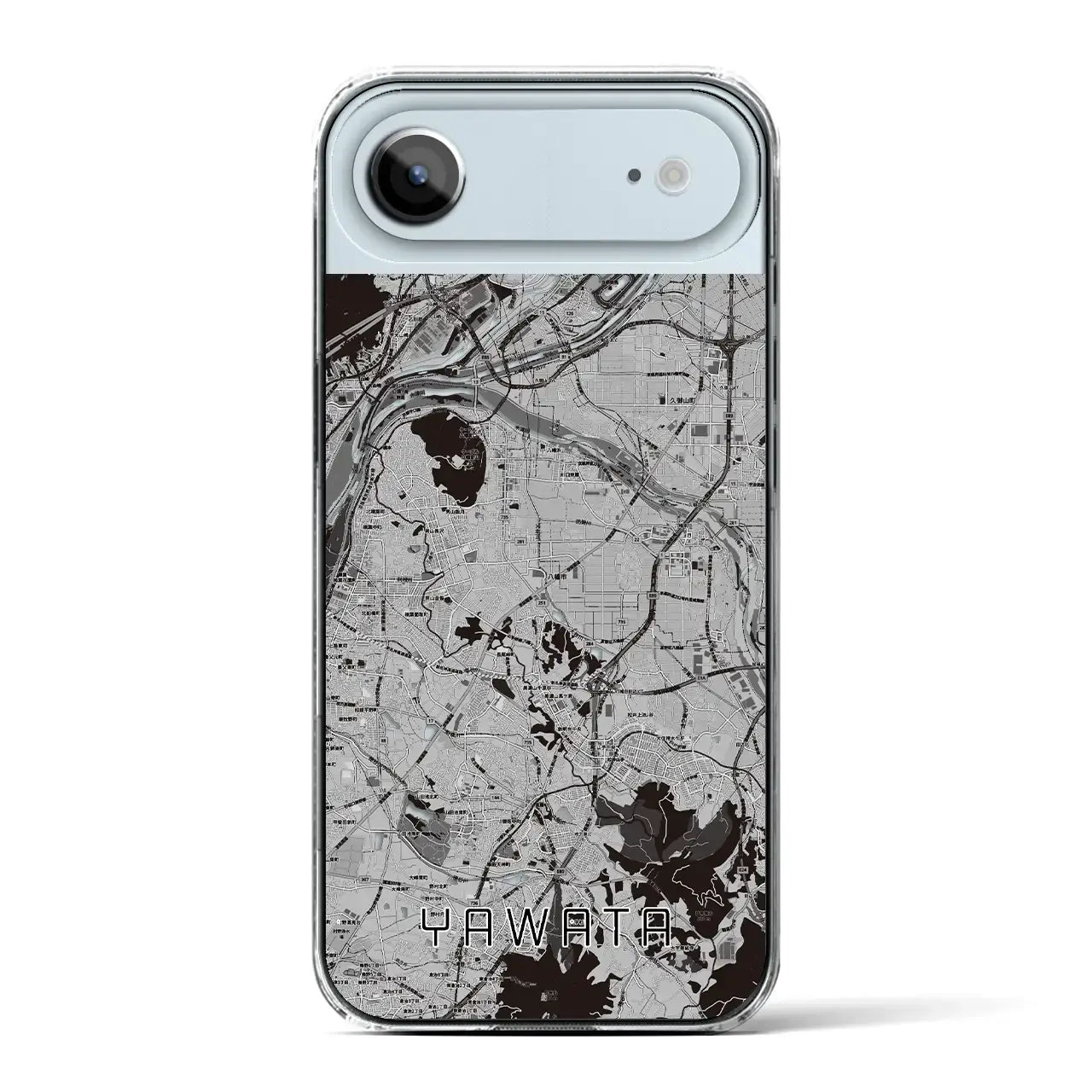 【八幡（京都府）】地図柄iPhoneケース（クリアタイプ）