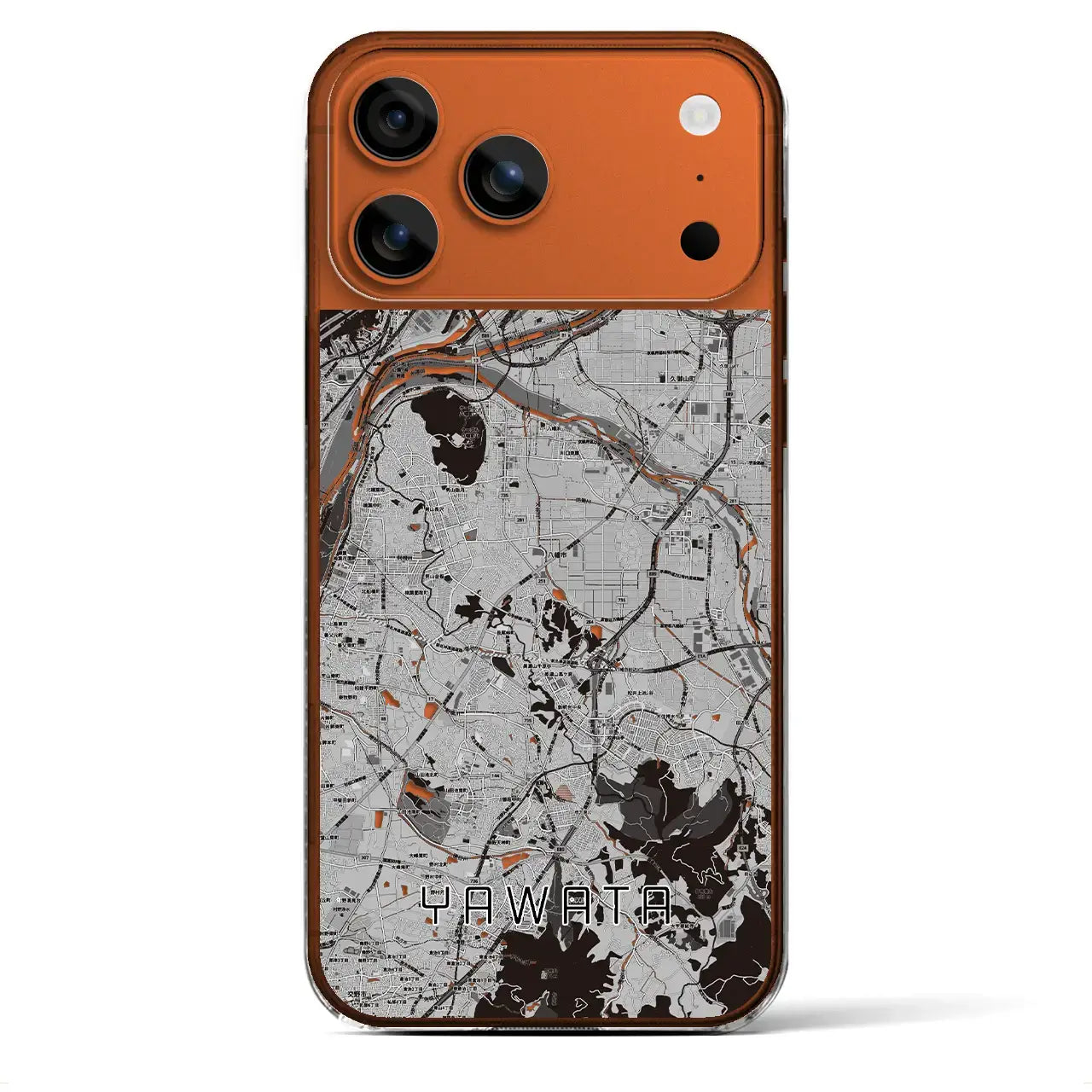 【八幡（京都府）】地図柄iPhoneケース（クリアタイプ）