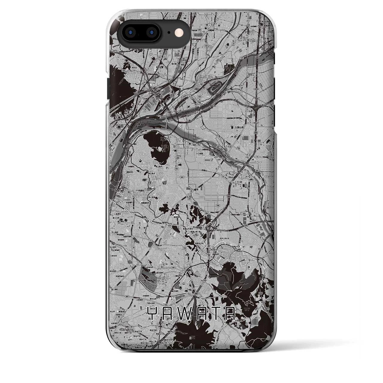 【八幡（京都府）】地図柄iPhoneケース（クリアタイプ）