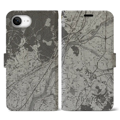 【八幡（京都府）】地図柄iPhoneケース（手帳タイプ）