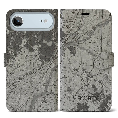 【八幡（京都府）】地図柄iPhoneケース（手帳タイプ）