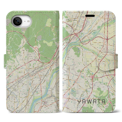 【八幡（京都府）】地図柄iPhoneケース（手帳タイプ）