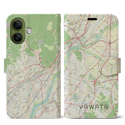 【八幡（京都府）】地図柄iPhoneケース（手帳タイプ）