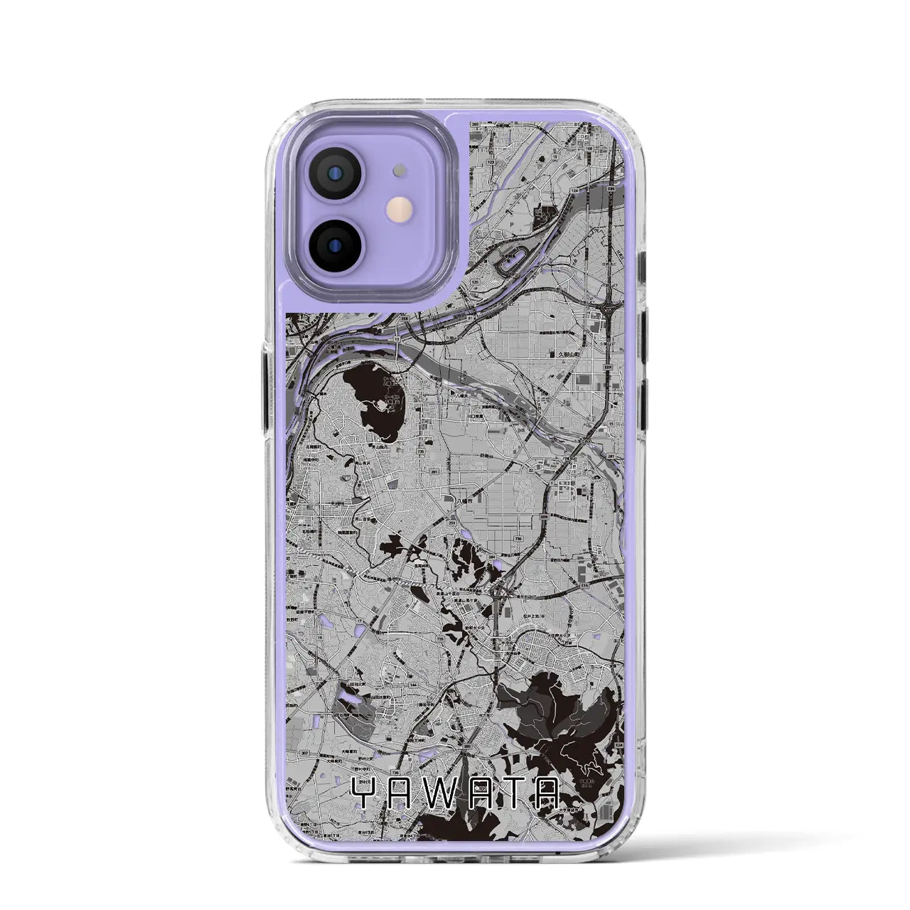 【八幡（京都府）】地図柄iPhoneケース（MagSafeタイプ）
