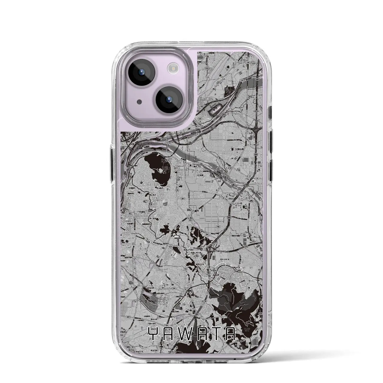 【八幡（京都府）】地図柄iPhoneケース（MagSafeタイプ）