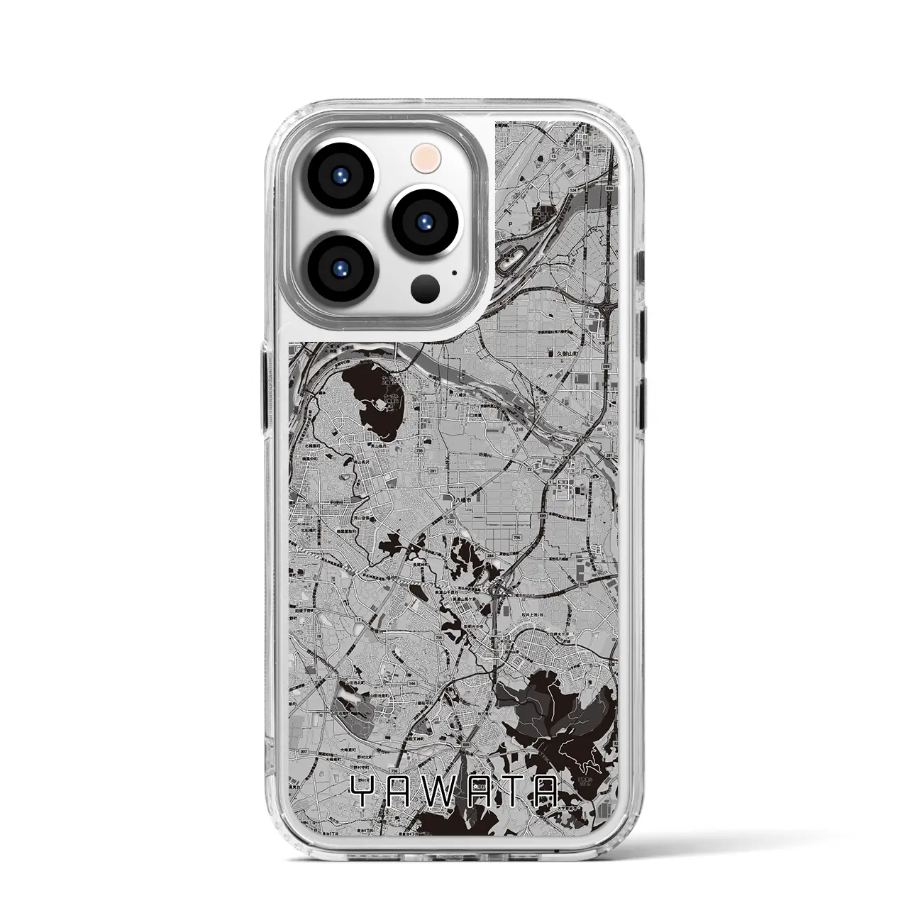 【八幡（京都府）】地図柄iPhoneケース（MagSafeタイプ）