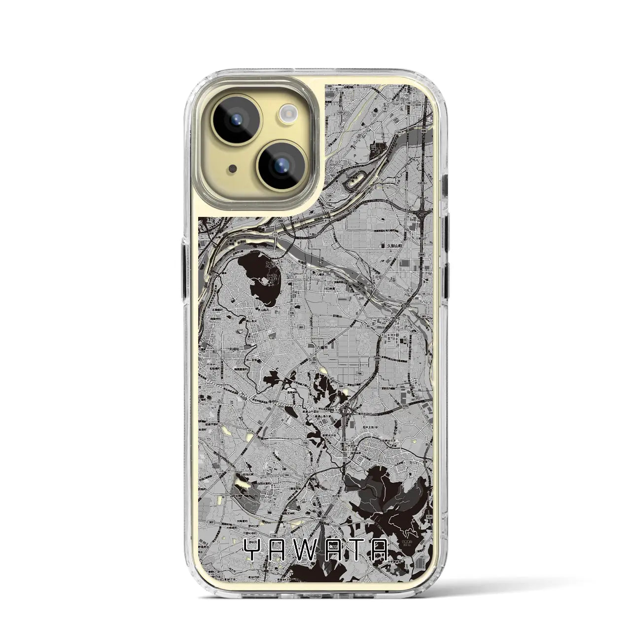 【八幡（京都府）】地図柄iPhoneケース（MagSafeタイプ）