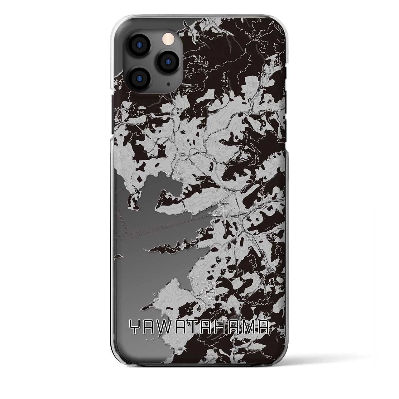 【八幡浜（愛媛県）】地図柄iPhoneケース（クリアタイプ）