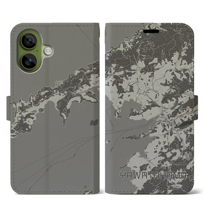 【八幡浜（愛媛県）】地図柄iPhoneケース（手帳タイプ）