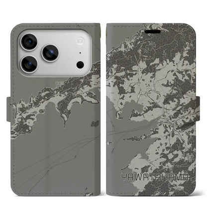 【八幡浜（愛媛県）】地図柄iPhoneケース（手帳タイプ）