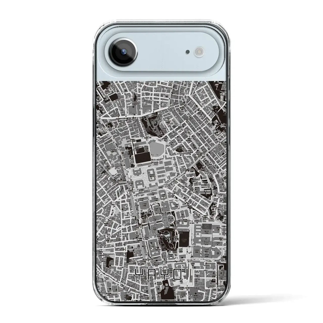 【弥生（東京都）】地図柄iPhoneケース（クリアタイプ）モノトーン・iPhone 17 Pro Max 用