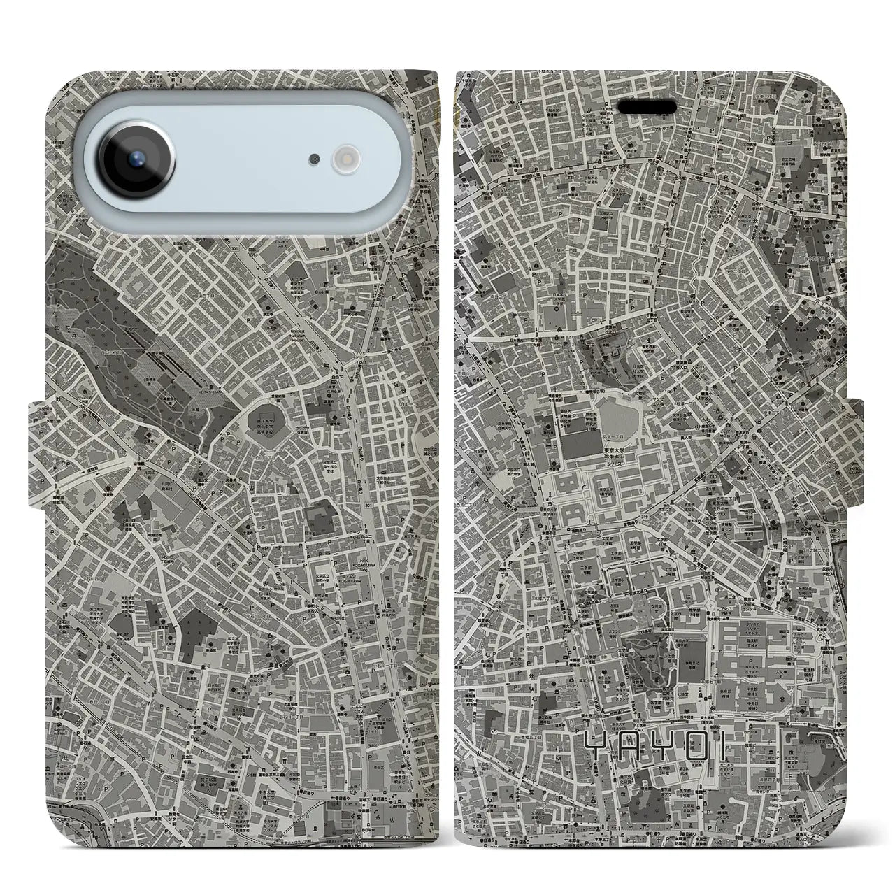 【弥生（東京都）】地図柄iPhoneケース（手帳タイプ）