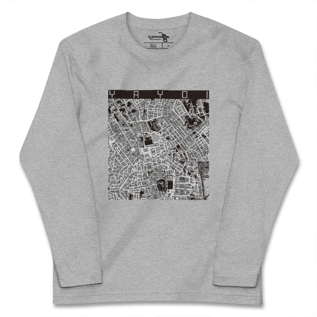 【弥生（東京都）】地図柄ロングスリーブTシャツ