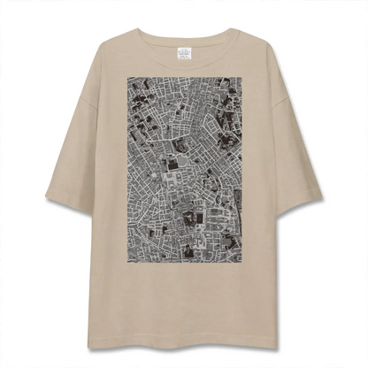 【弥生（東京都）】地図柄ビッグシルエットTシャツ