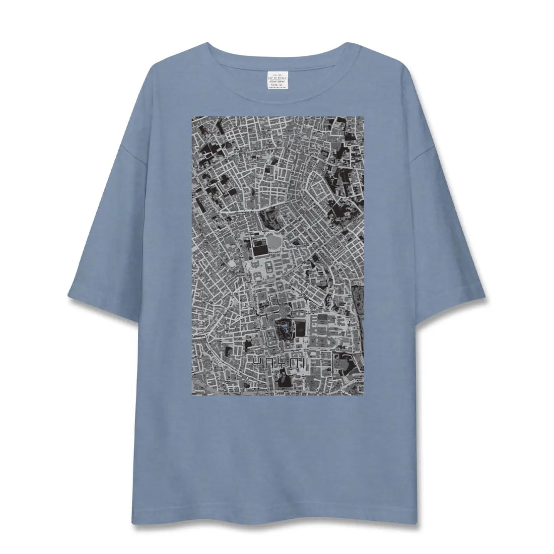 【弥生（東京都）】地図柄ビッグシルエットTシャツ